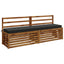 Bænkpude SOEST 100% polyester Antracit 200 x 40 x 8 cm