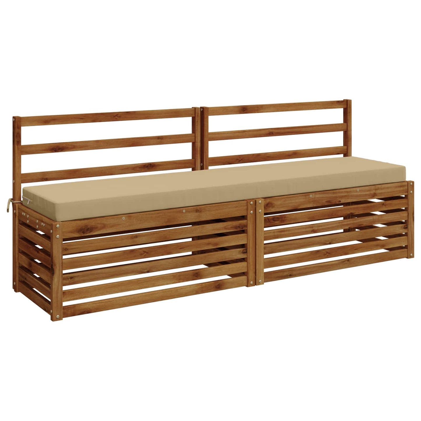 Bænkpude SOEST 100% polyester Beige 200 x 40 x 8 cm