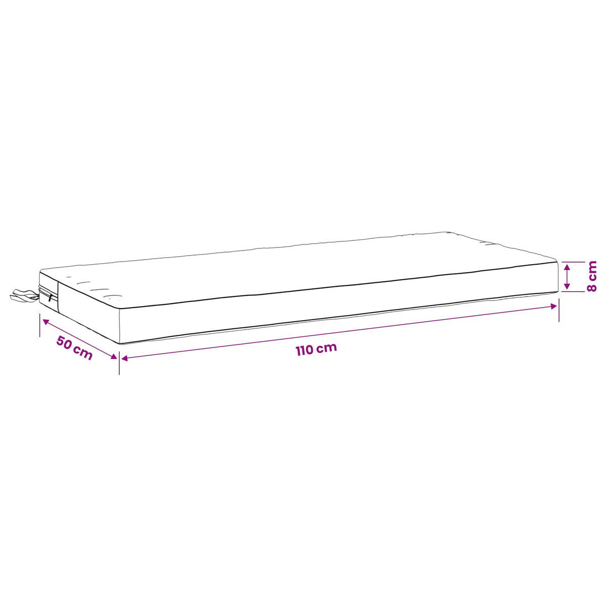 Bænkpude SOEST 100% polyester Grøn 110 x 50 x 8 cm