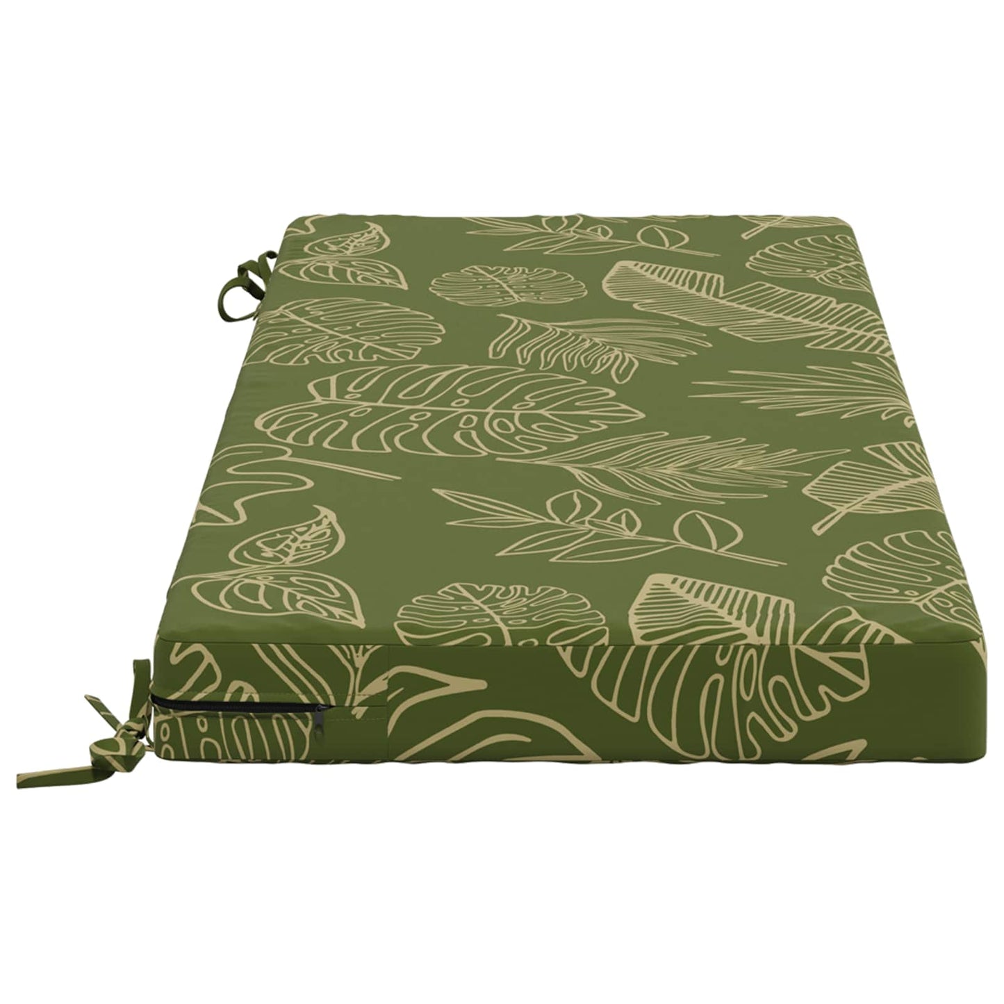 Bænkpude SOEST 100% polyester Bladdesign 120 x 50 x 8 cm