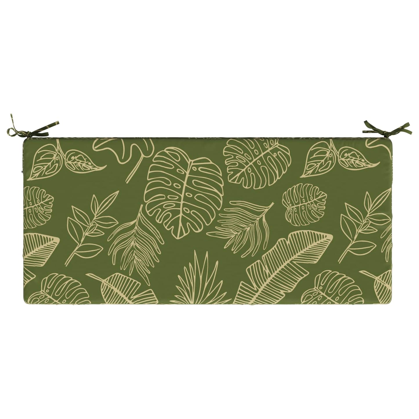 Bænkpude SOEST 100% polyester Bladdesign 120 x 50 x 8 cm