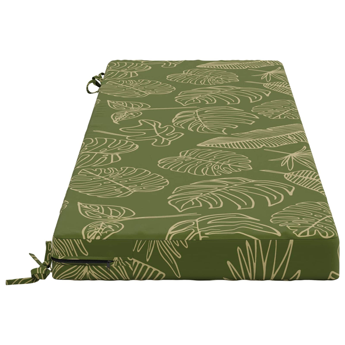 Bænkpude SOEST 100% polyester Bladdesign 140 x 50 x 8 cm