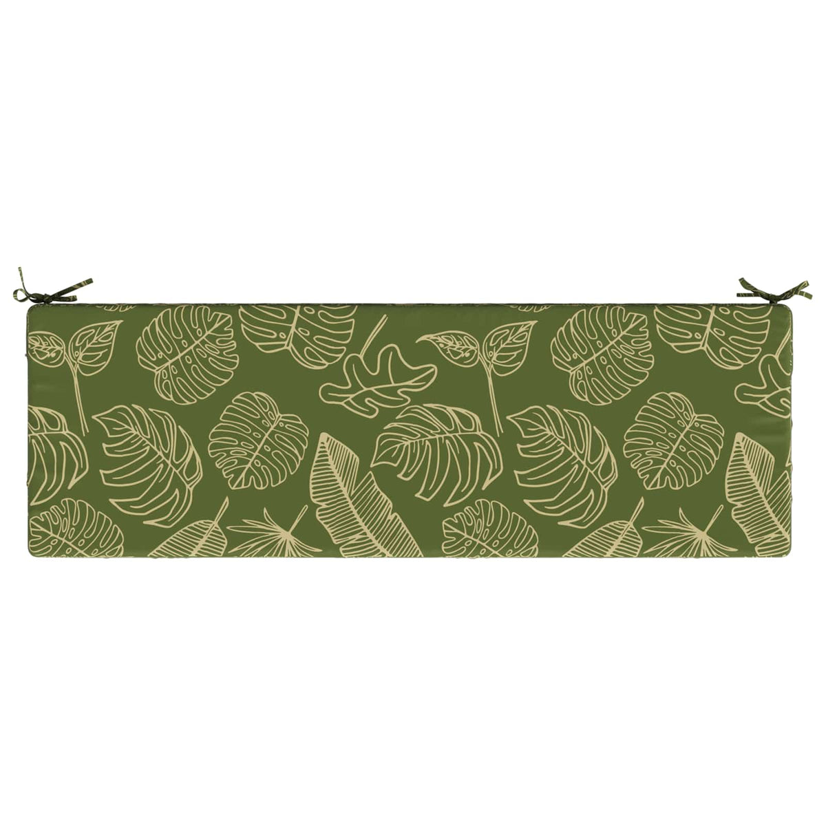 Bænkpude SOEST 100% polyester Bladdesign 140 x 50 x 8 cm