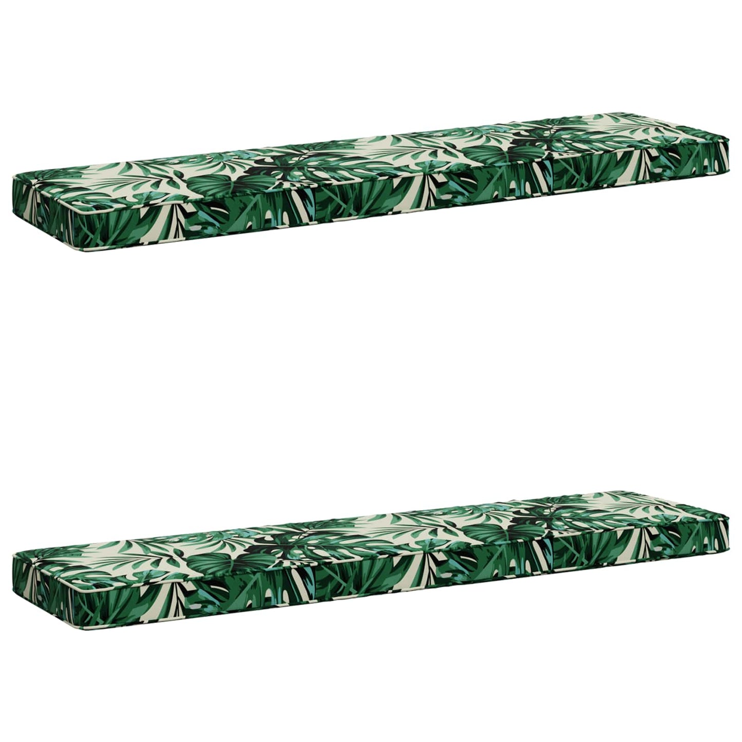 2-delt bænkepude VUGHT 2 pcs 100% polyester Bladmønster