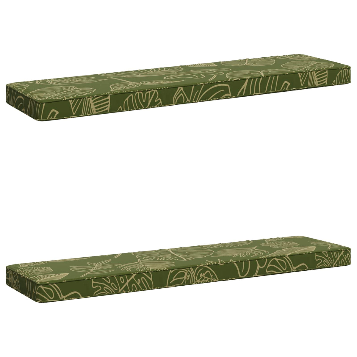 2-delt bænkepude VUGHT 2 pcs 100% polyester Bladdesign