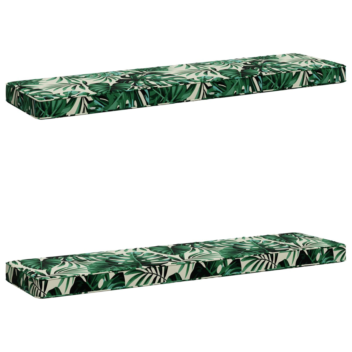 2-delt bænkepude VUGHT 2 pcs 100% polyester Bladmønster