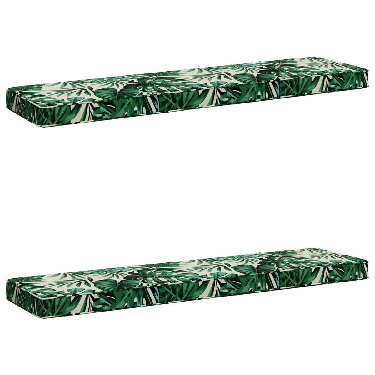 2-delt bænkepude VUGHT 2 pcs 100% polyester Bladmønster