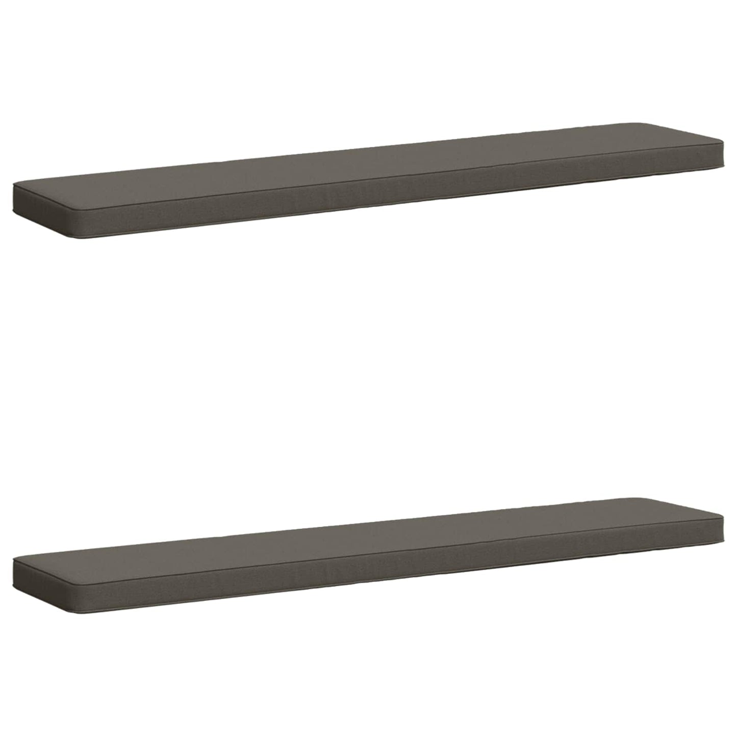 2-delt bænkepude VUGHT 2 pcs 100% polyester Grå 140 x 30 x 5 cm