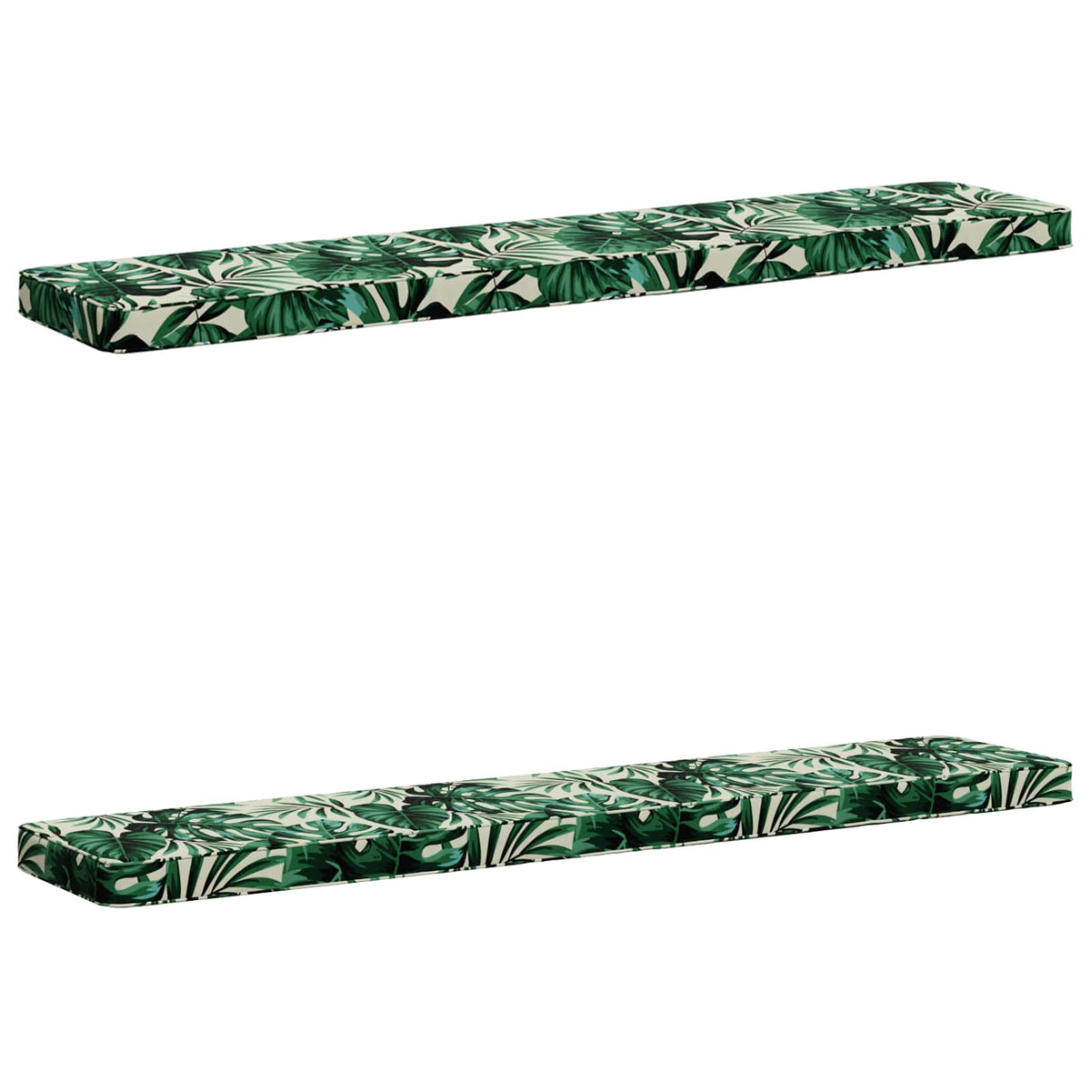 2-delt bænkepude VUGHT 2 pcs 100% polyester Bladmønster