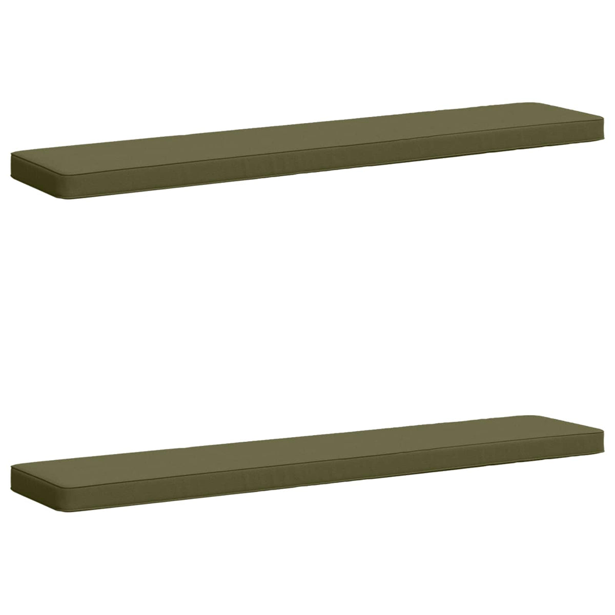 2-delt bænkepude VUGHT 2 pcs 100% polyester Olivengrøn
