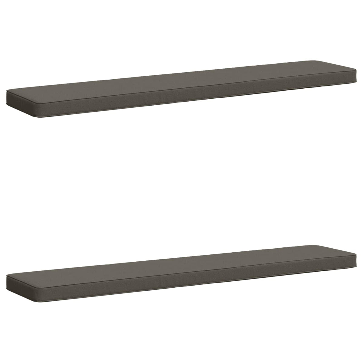 2-delt bænkepude VUGHT 2 pcs 100% polyester Grå 160 x 30 x 5 cm