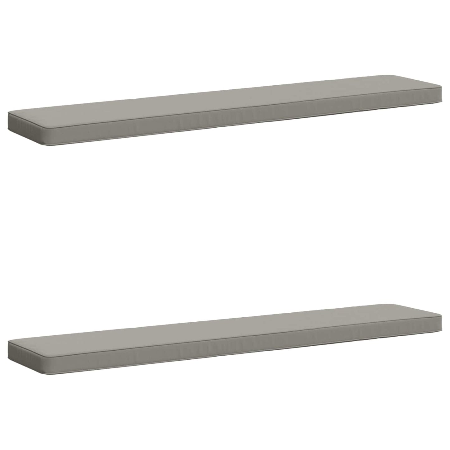 2-delt bænkepude VUGHT 2 pcs 100% polyester Grå 160 x 30 x 5 cm