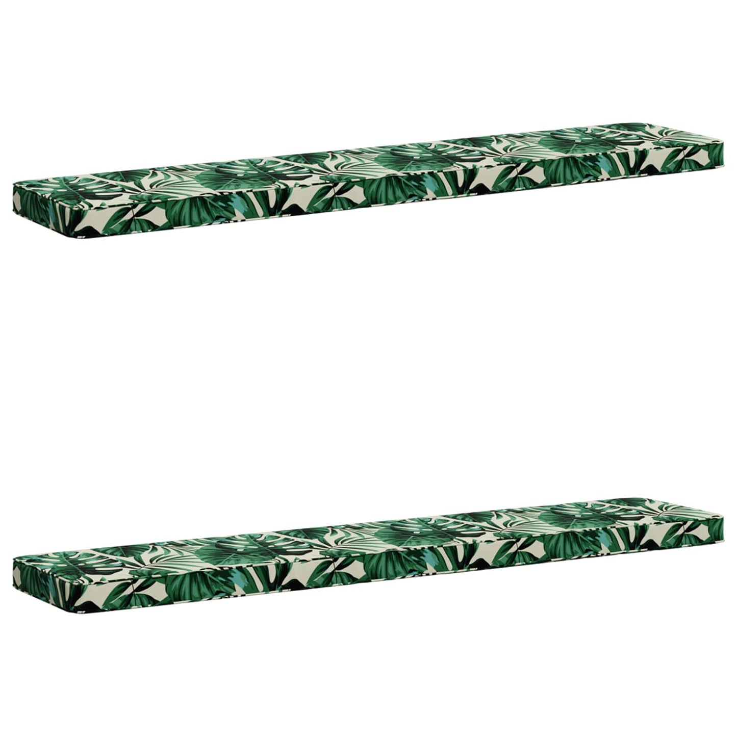2-delt bænkepude VUGHT 2 pcs 100% polyester Bladmønster