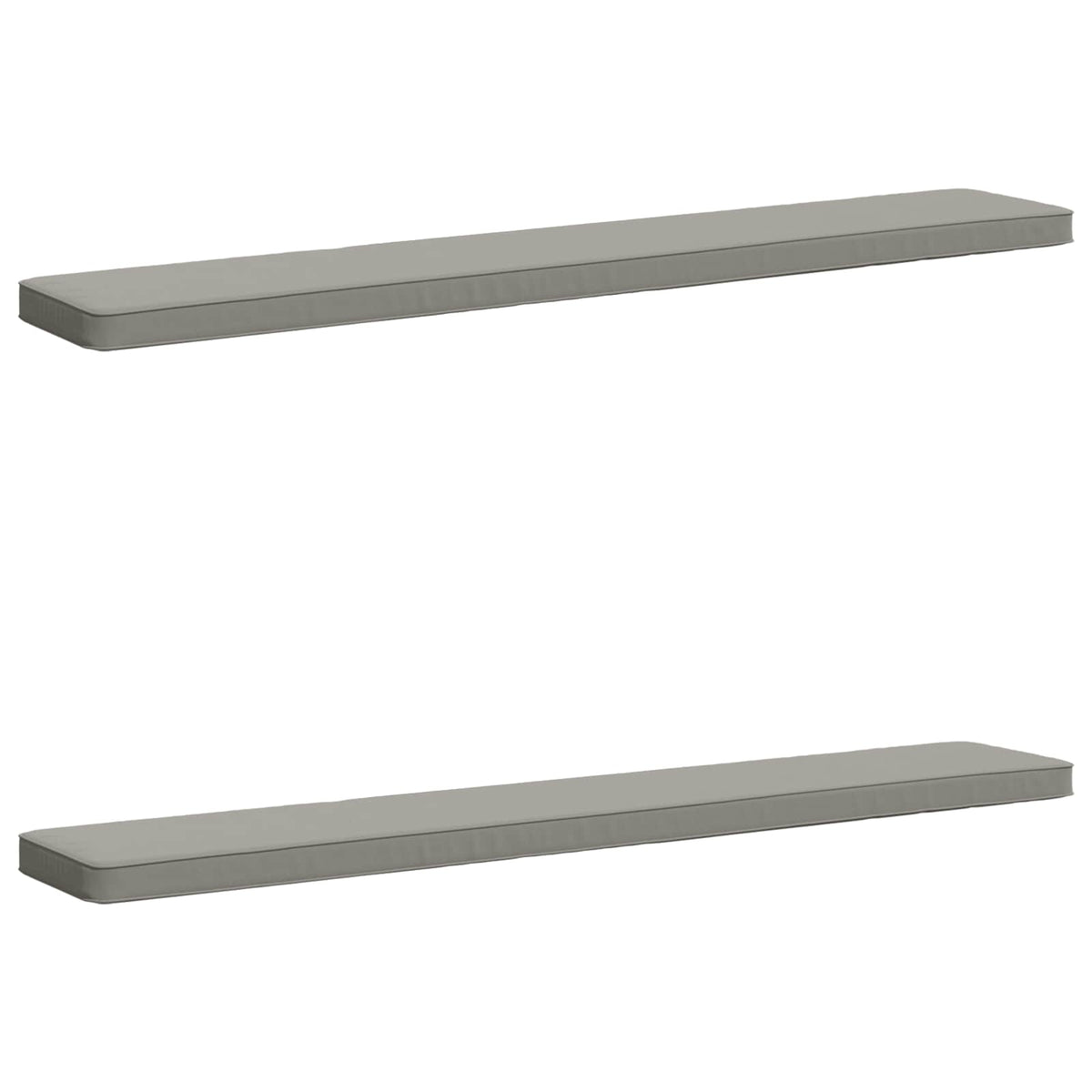 2-delt bænkepude VUGHT 2 pcs 100% polyester Grå 180 x 30 x 5 cm