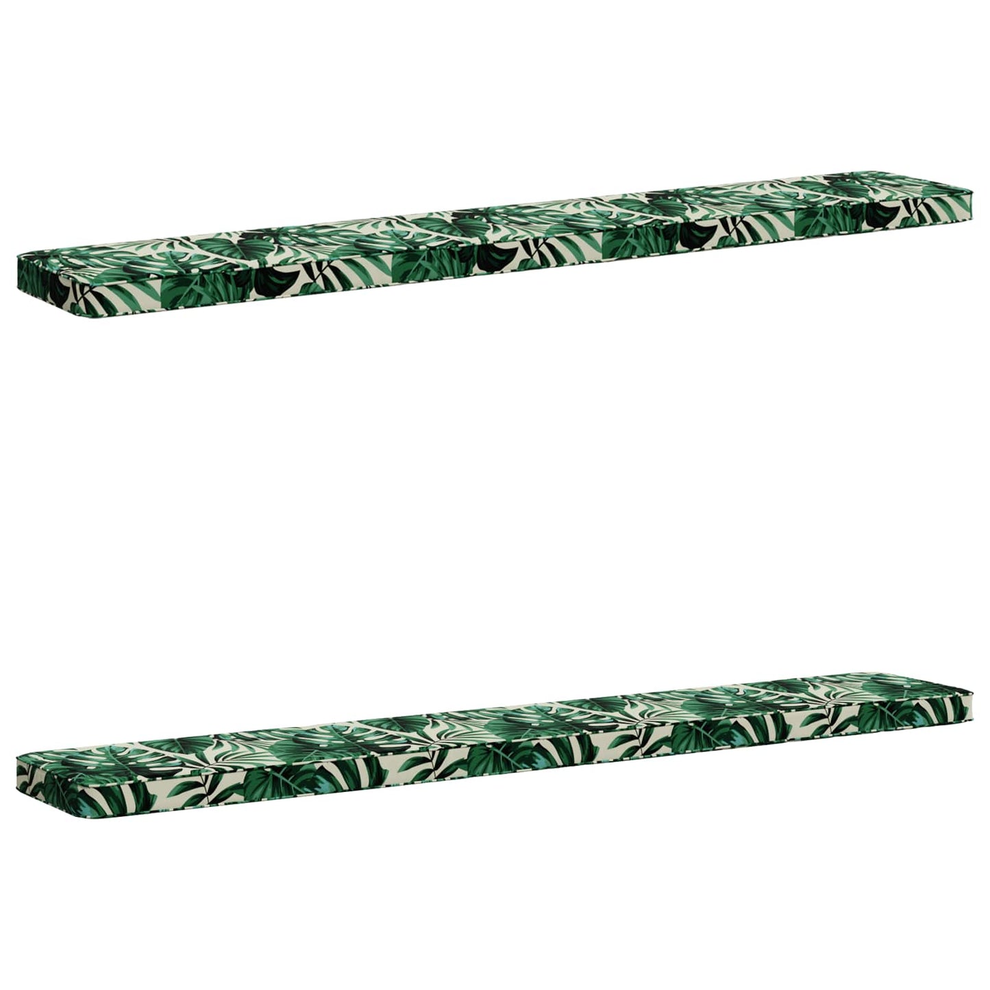 2-delt bænkepude VUGHT 2 pcs 100% polyester Bladmønster