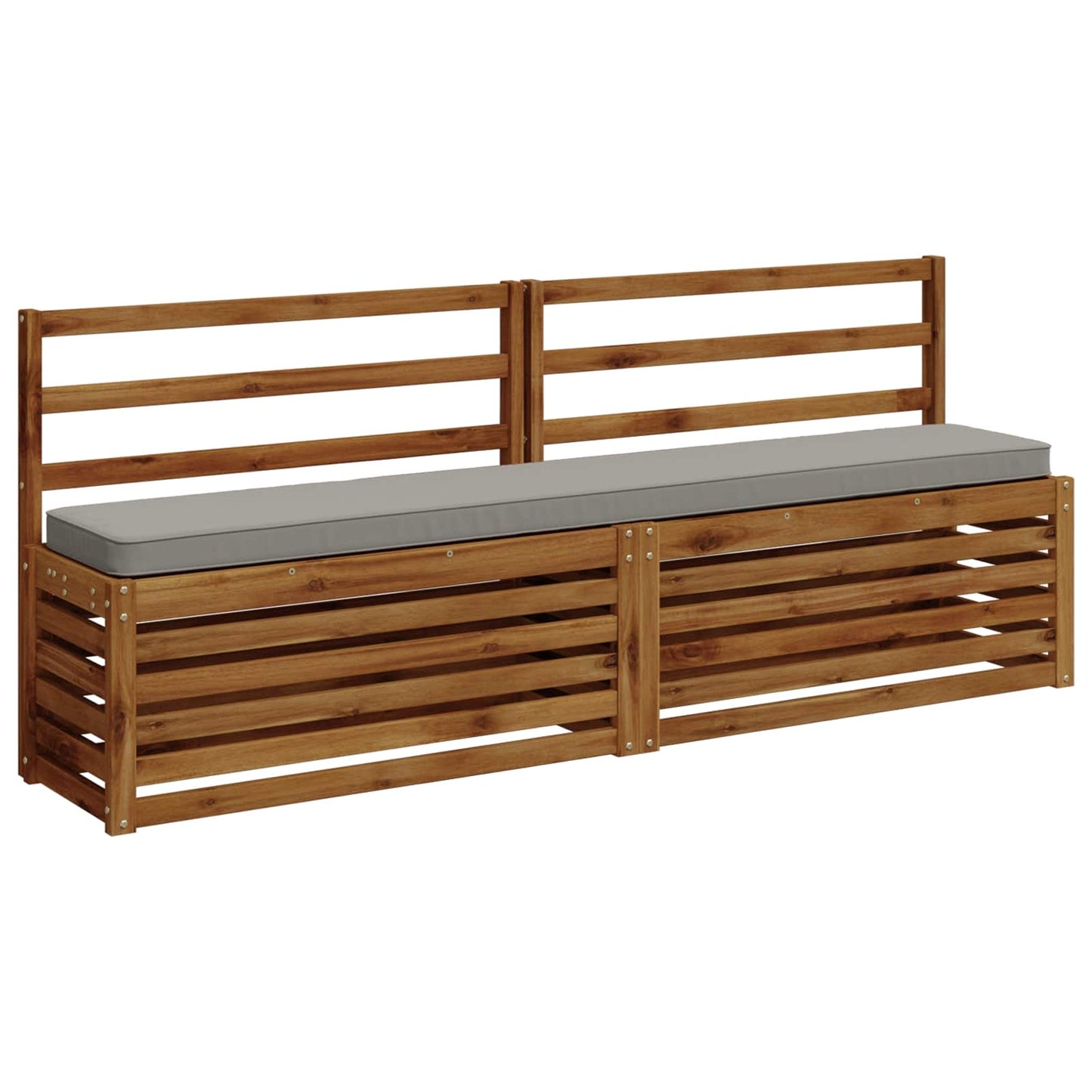 1-delt bænkepude VUGHT 100% polyester Grå 200 x 30 x 5 cm