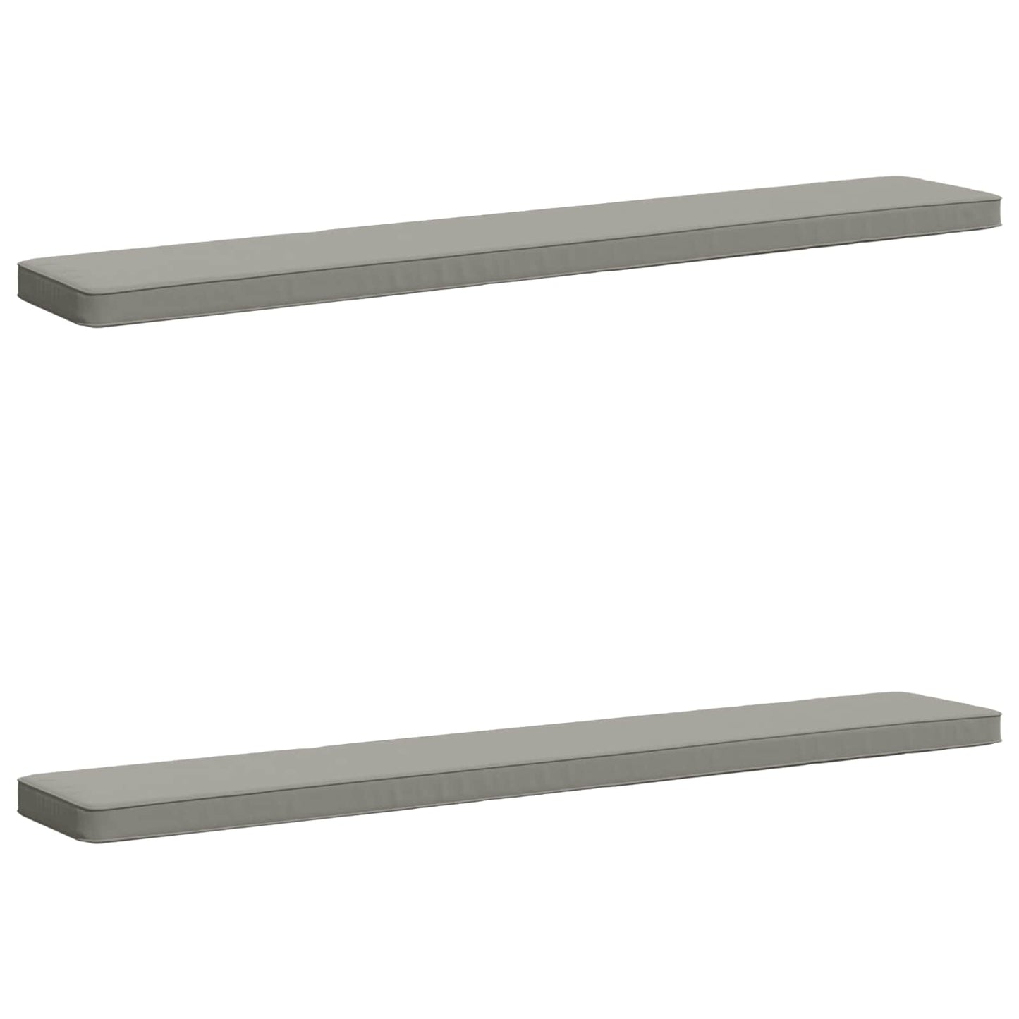 2-delt bænkepude VUGHT 2 pcs 100% polyester Grå 200 x 30 x 5 cm