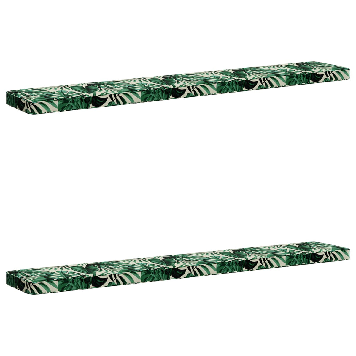 2-delt bænkepude VUGHT 2 pcs 100% polyester Bladmønster