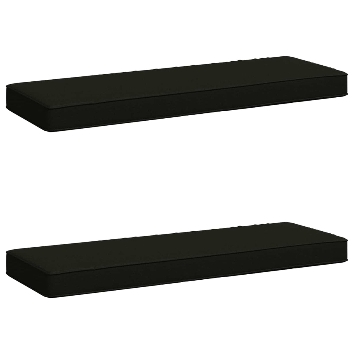 2-delt bænkepude VUGHT 2 pcs 100% polyester Sort 80 x 40 x 5 cm