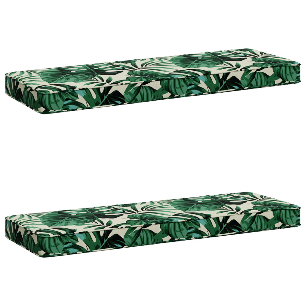 2-delt bænkepude VUGHT 2 pcs 100% polyester Bladmønster
