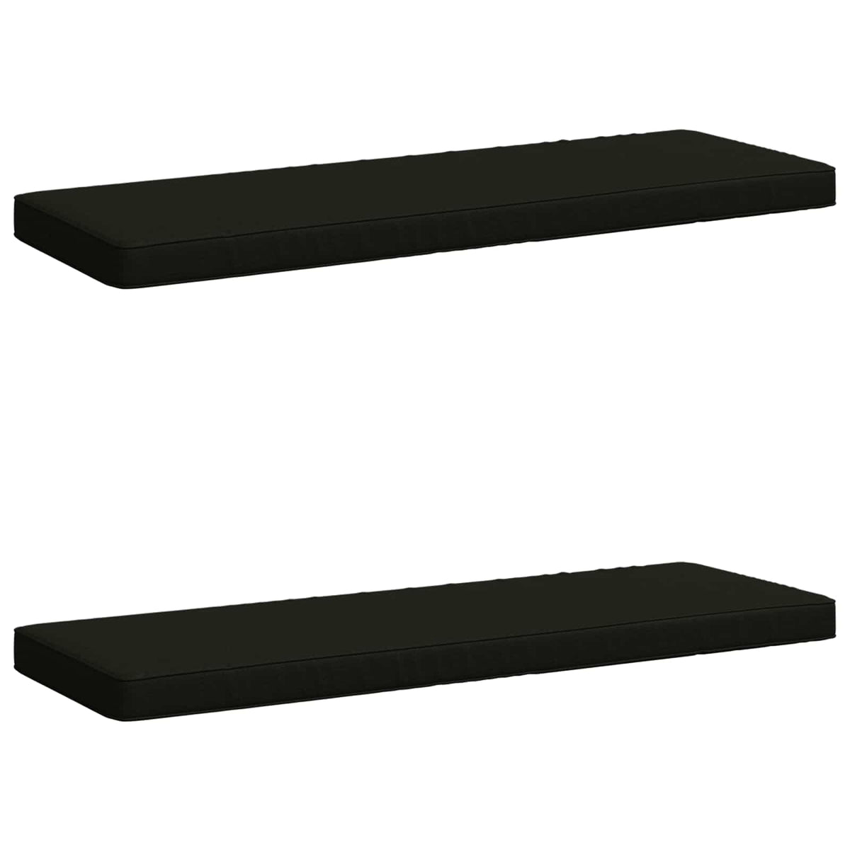2-delt bænkepude VUGHT 2 stk. 100% polyester Sort