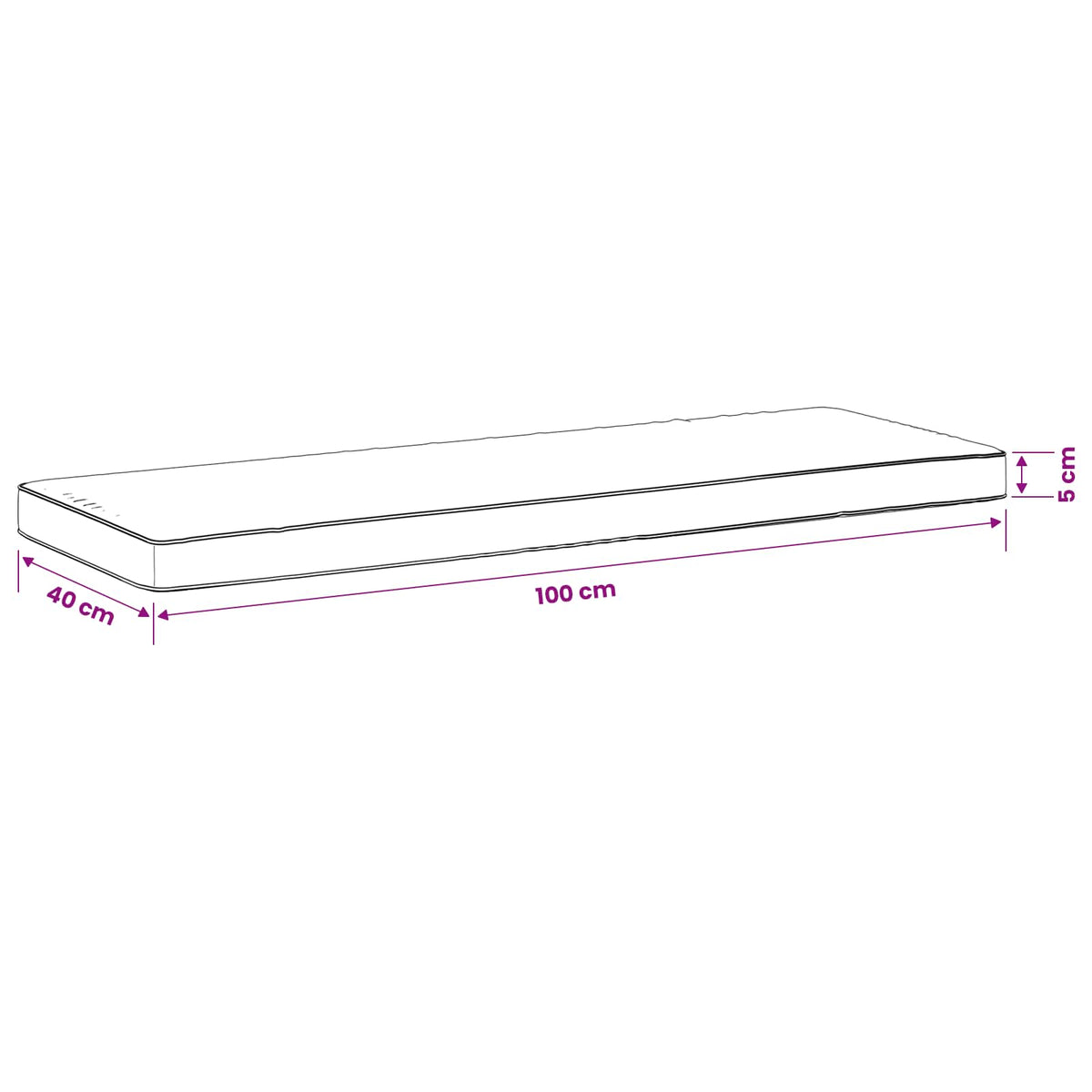 2-delt bænkepude VUGHT 2 stk. 100% polyester Beige