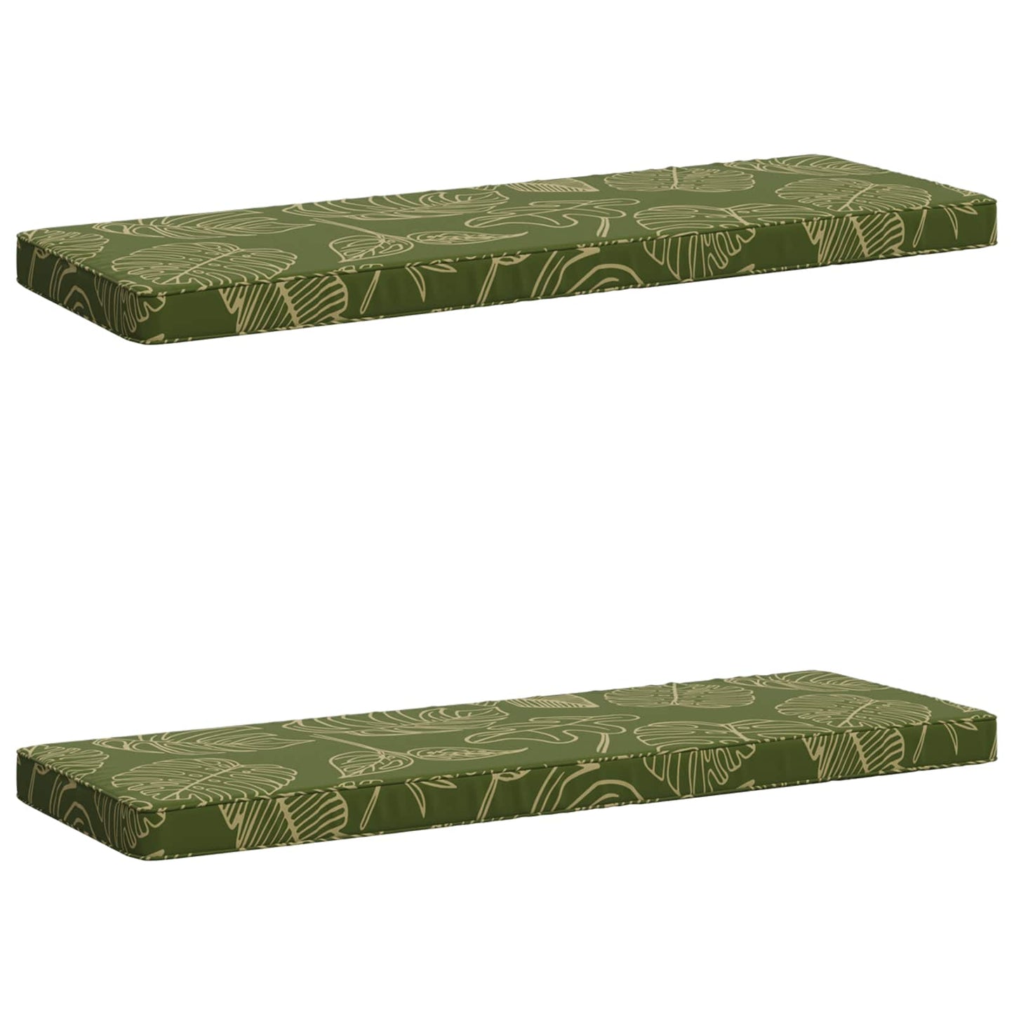 2-delt bænkepude VUGHT 2 stk. 100% polyester Bladdesign