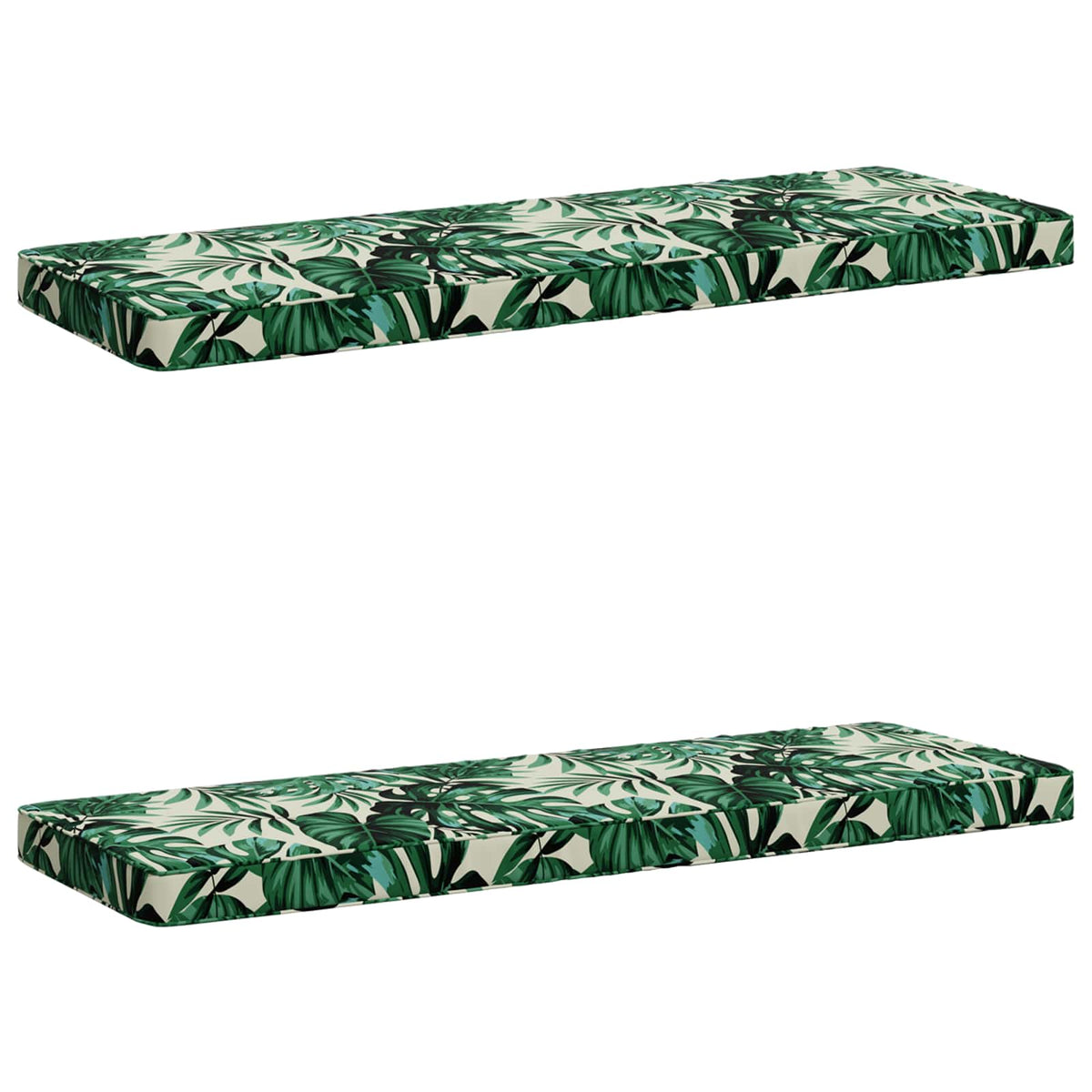 2-delt bænkepude VUGHT 2 stk. 100% polyester Bladmønster