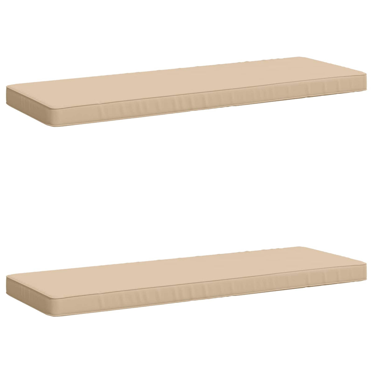 2-delt bænkepude VUGHT 2 stk. 100% polyester Cremefarvet