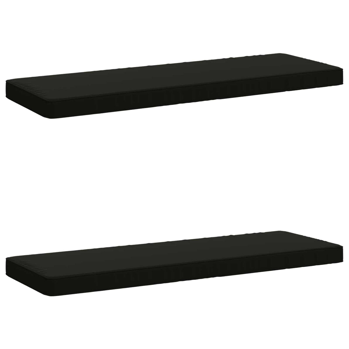 2-delt bænkepude VUGHT 2 stk. 100% polyester Sort