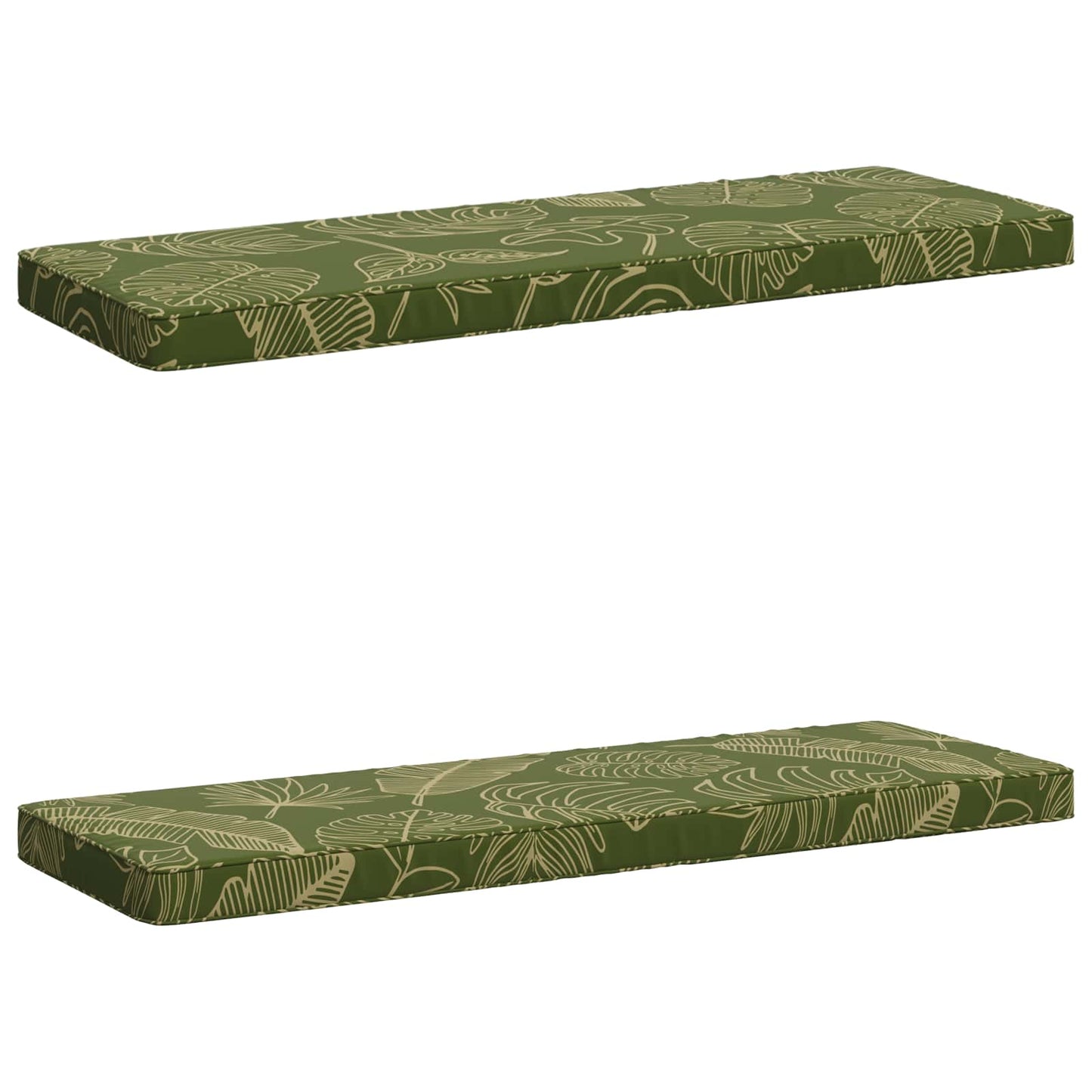 2-delt bænkepude VUGHT 2 stk. 100% polyester Bladdesign