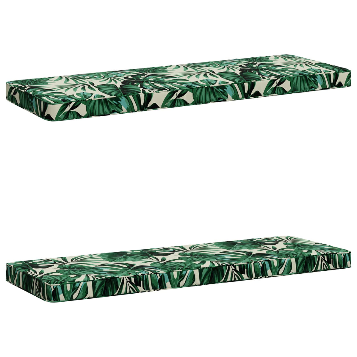2-delt bænkepude VUGHT 2 stk. 100% polyester Bladmønster