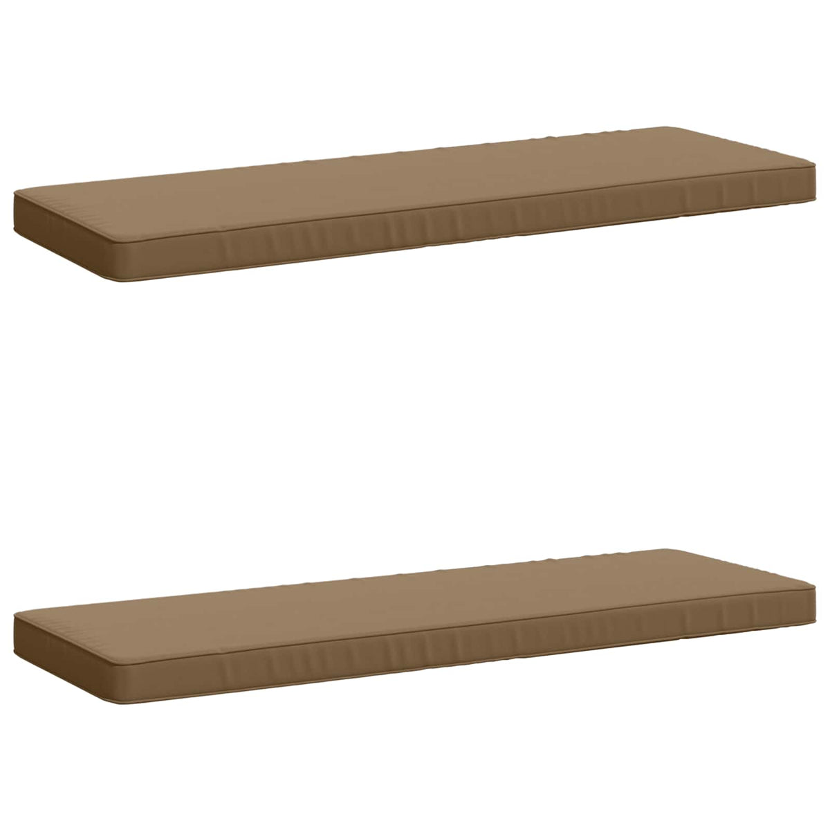 2-delt bænkepude VUGHT 2 stk. 100% polyester Gråbrun