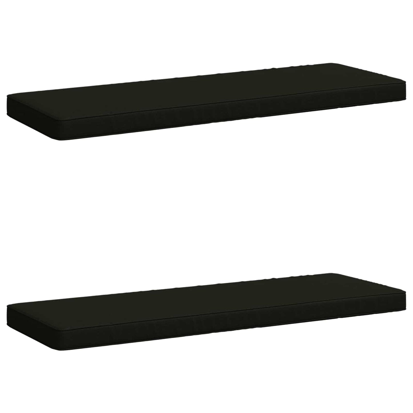 2-delt bænkepude VUGHT 2 stk. 100% polyester Sort
