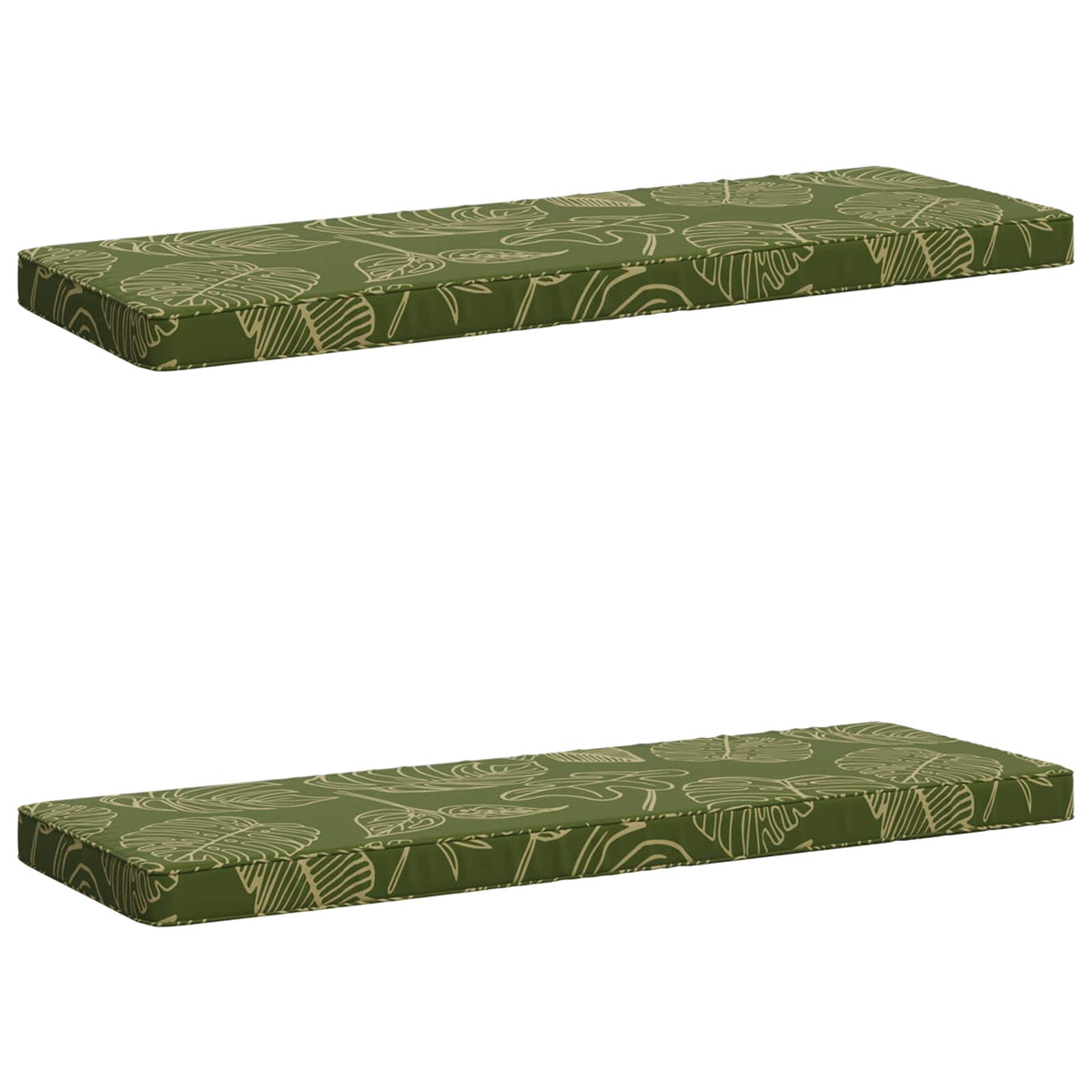 2-delt bænkepude VUGHT 2 stk. 100% polyester Bladdesign