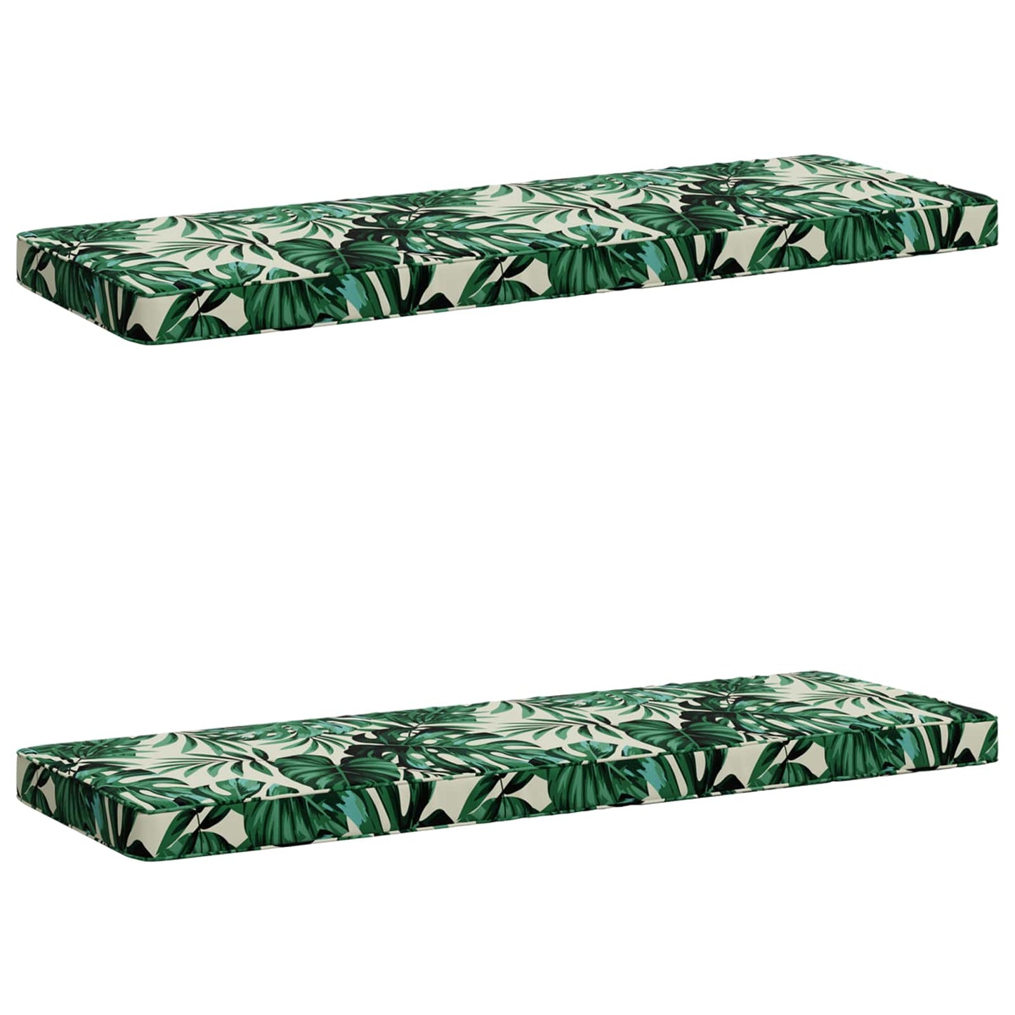 2-delt bænkepude VUGHT 2 stk. 100% polyester Bladmønster