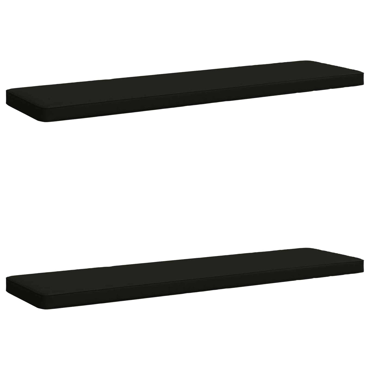2-delt bænkepude VUGHT 2 stk. 100% polyester Sort