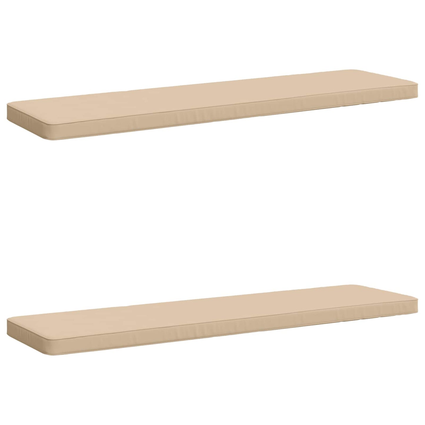 2-delt bænkepude VUGHT 2 stk. 100% polyester Cremefarvet