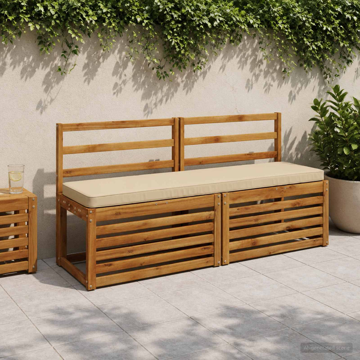 1-delt bænkepude VUGHT 100% polyester Beige 150 x 40 x 5 cm