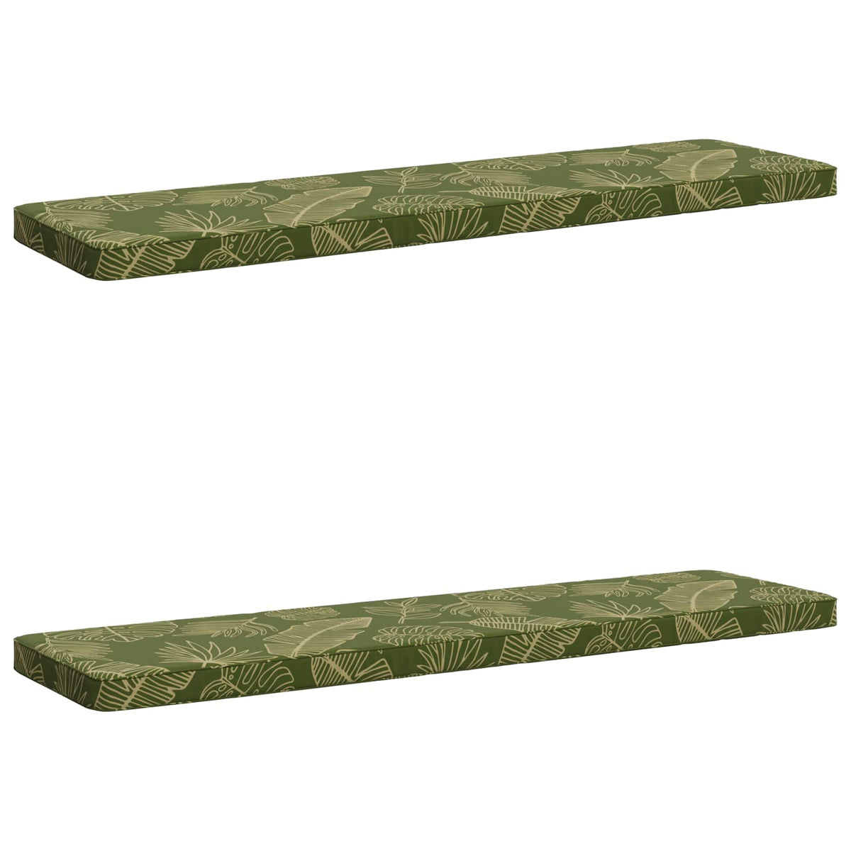 2-delt bænkepude VUGHT 2 stk. 100% polyester Bladdesign