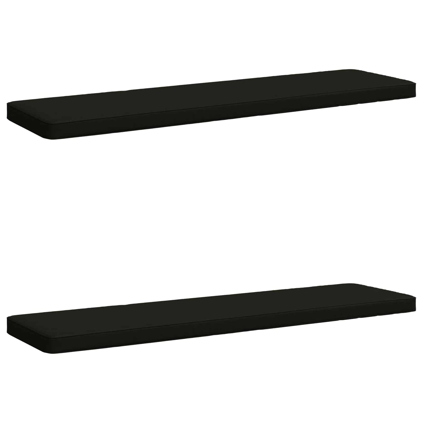 2-delt bænkepude VUGHT 2 stk. 100% polyester Sort