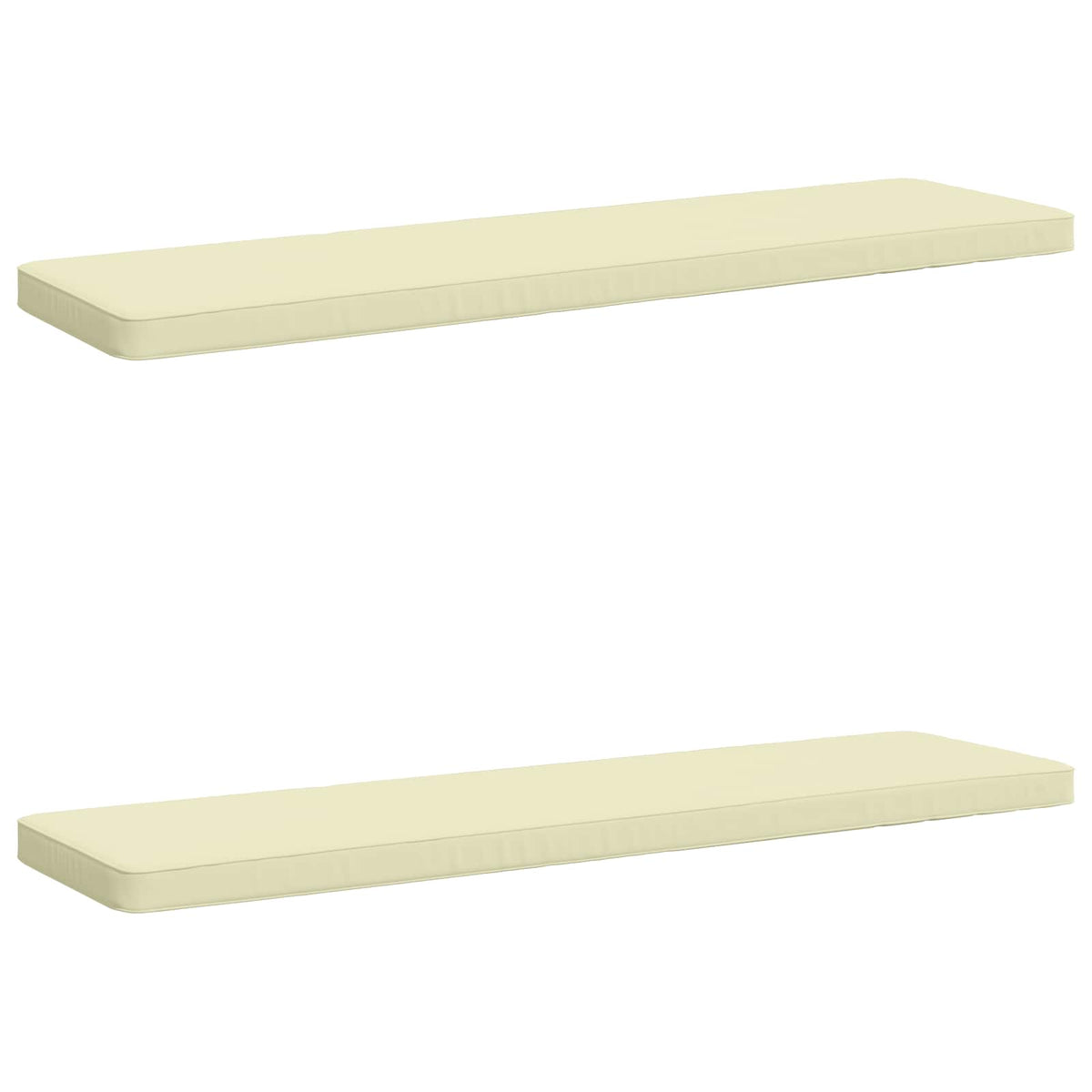 2-delt bænkepude VUGHT 2 stk. 100% polyester Cremefarvet