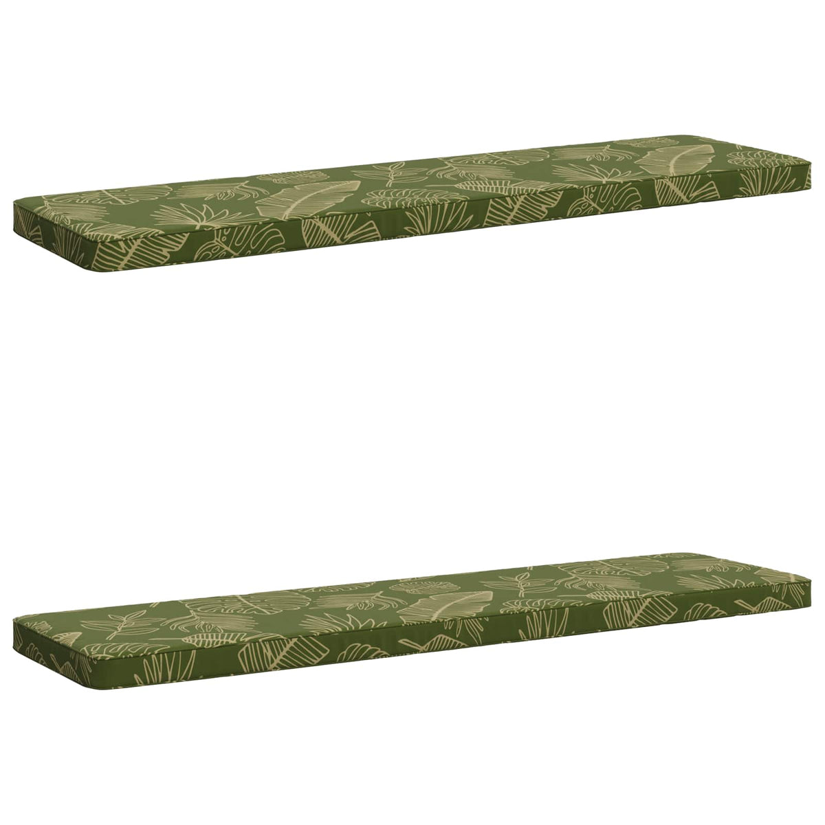 2-delt bænkepude VUGHT 2 stk. 100% polyester Bladdesign