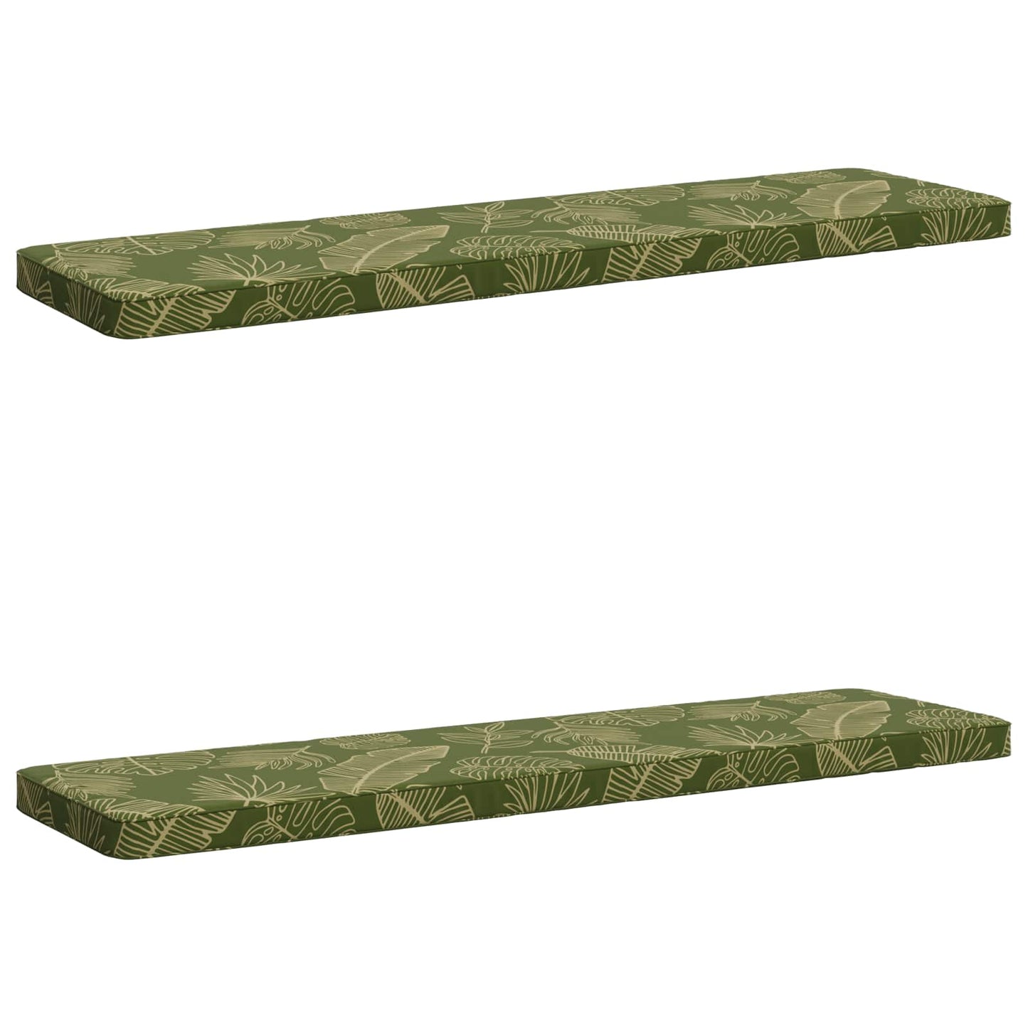 2-delt bænkepude VUGHT 2 stk. 100% polyester Bladdesign