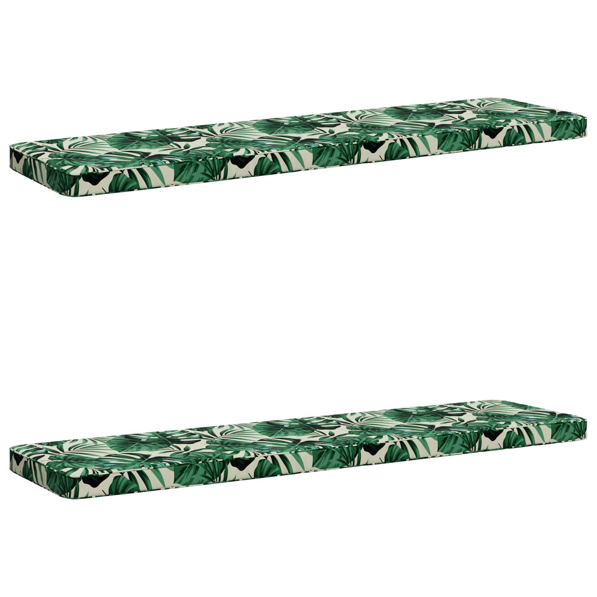 2-delt bænkepude VUGHT 2 stk. 100% polyester Bladmønster