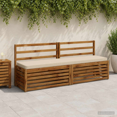 1-delt bænkepude VUGHT 100% polyester Beige 170 x 40 x 5 cm