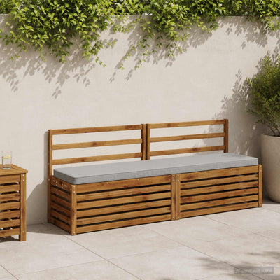 1-delt bænkepude VUGHT 100% polyester Grå 180 x 40 x 5 cm
