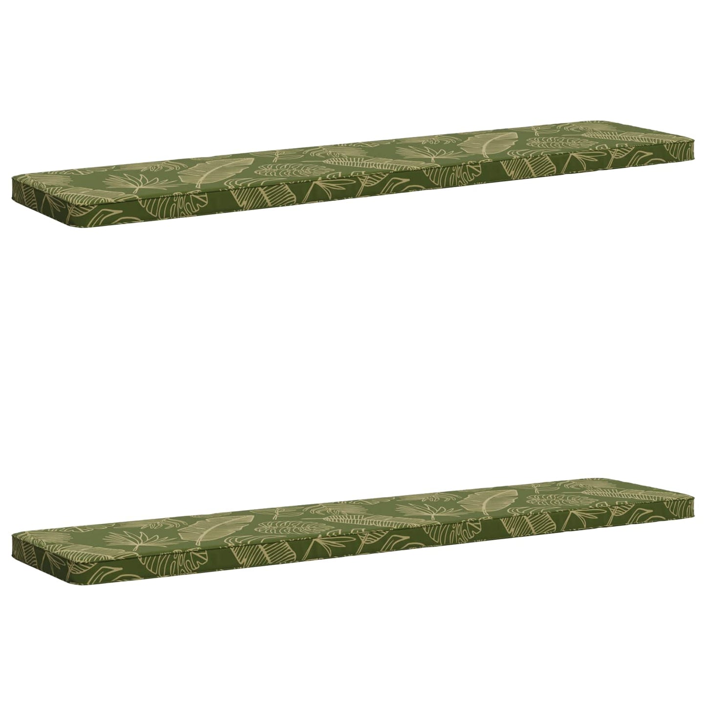 2-delt bænkepude VUGHT 2 stk. 100% polyester Bladdesign