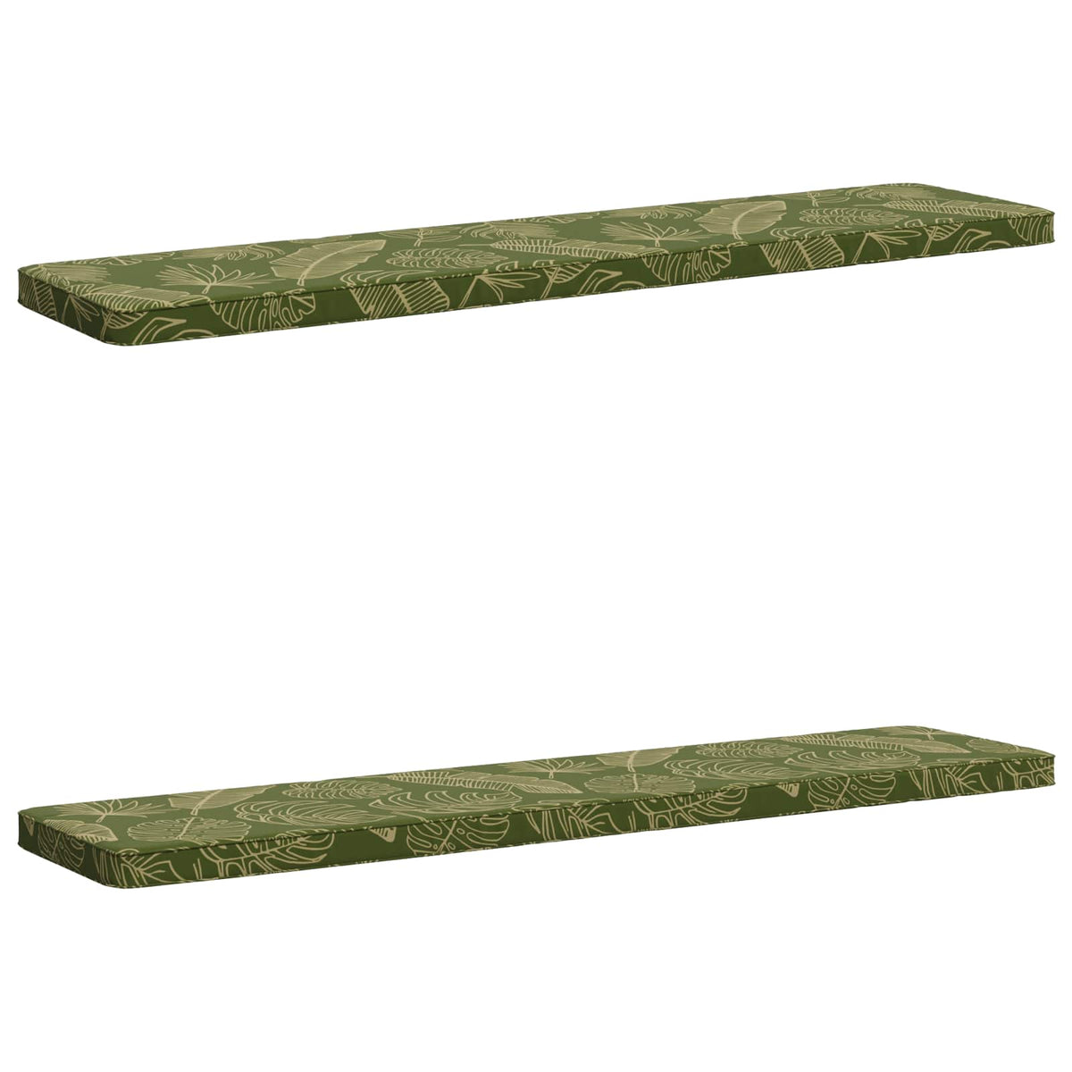 2-delt bænkepude VUGHT 2 stk. 100% polyester Bladdesign