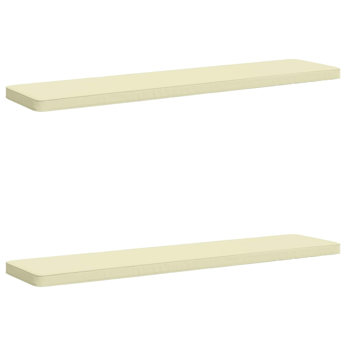 2-delt bænkepude VUGHT 2 stk. 100% polyester Cremefarvet